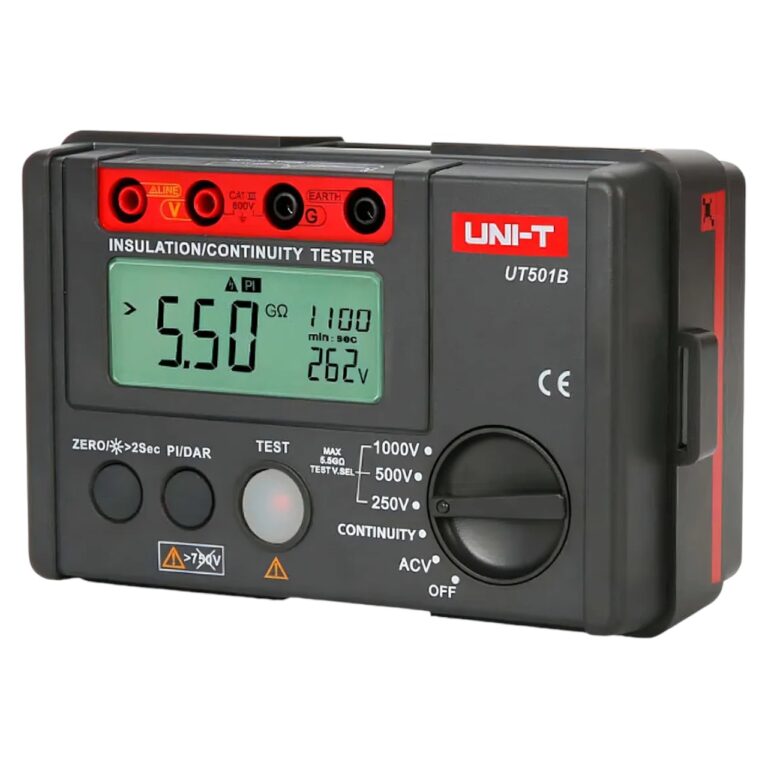 Alquiler de megóhmetro UNI-T en Lima, equipo profesional para pruebas de aislamiento eléctrico en instalaciones y mantenimiento industrial.