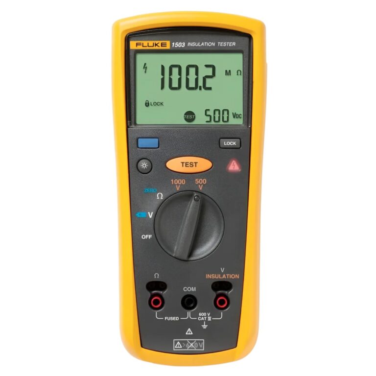 Alquiler de megóhmetro FLUKE en Lima, equipo profesional para pruebas de aislamiento eléctrico en instalaciones y mantenimiento industrial.