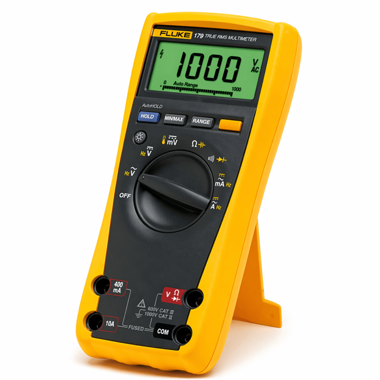 multímetro Fluke 179 para medición de voltaje corriente y resistencia